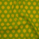Printed Quilting Cotton by Heather Bailey for FIGO Studio - Green Top Dot Ikat Polka Dots - Pop Sugar Collection