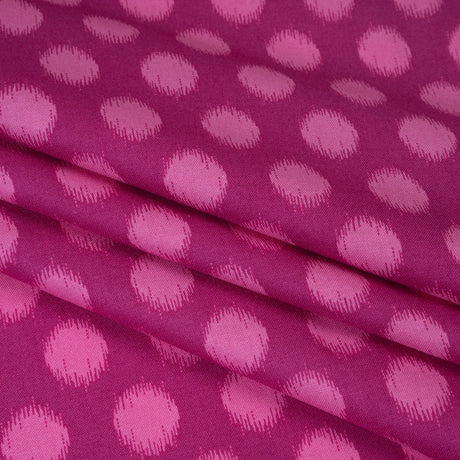 Printed Quilting Cotton by Heather Bailey for FIGO Studio - Violet Top Dot Ikat Polka Dots - Pop Sugar Collection