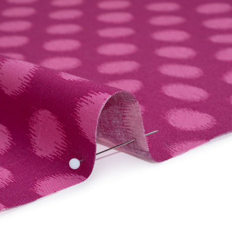 Printed Quilting Cotton by Heather Bailey for FIGO Studio - Violet Top Dot Ikat Polka Dots - Pop Sugar Collection