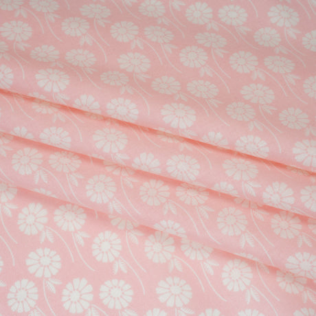 Printed Quilting Cotton by Heather Bailey for FIGO Studio - Blush Upsy Daisy Floral - Pop Sugar Collection