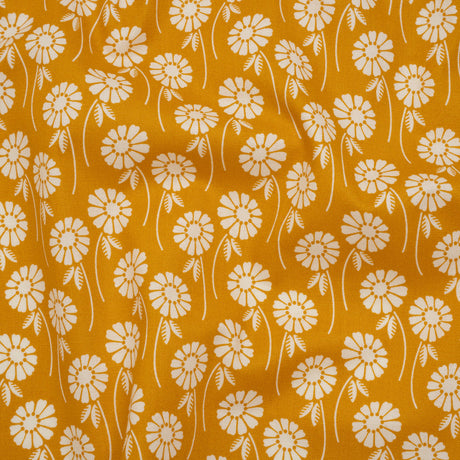 Printed Quilting Cotton by Heather Bailey for FIGO Studio - Butterscotch Upsy Daisy Floral - Pop Sugar Collection