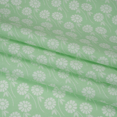 Printed Quilting Cotton by Heather Bailey for FIGO Studio - Aqua Upsy Daisy Floral - Pop Sugar Collection