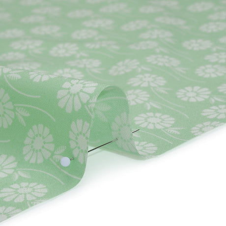 Printed Quilting Cotton by Heather Bailey for FIGO Studio - Aqua Upsy Daisy Floral - Pop Sugar Collection