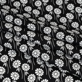 Printed Quilting Cotton by Heather Bailey for FIGO Studio - Licorice Upsy Daisy Floral - Pop Sugar Collection