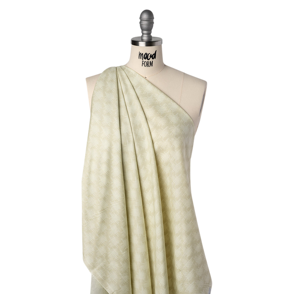 Printed Quilting Cotton by Heather Bailey for FIGO Studio - Dove Woven Grid Lines - Pop Sugar Collection