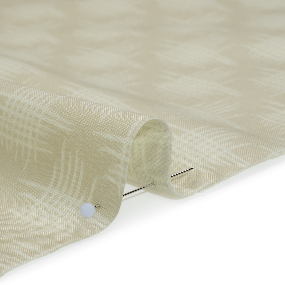 Printed Quilting Cotton by Heather Bailey for FIGO Studio - Dove Woven Grid Lines - Pop Sugar Collection