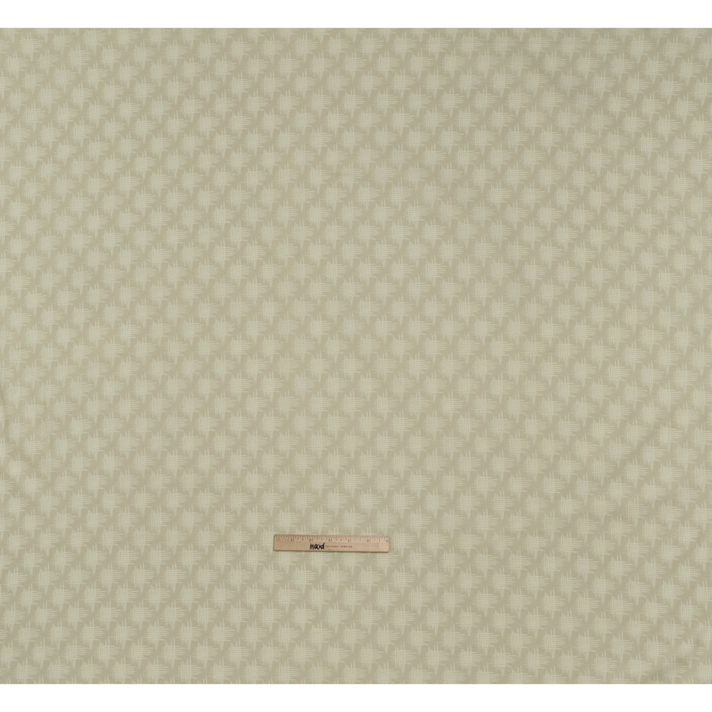 Printed Quilting Cotton by Heather Bailey for FIGO Studio - Dove Woven Grid Lines - Pop Sugar Collection