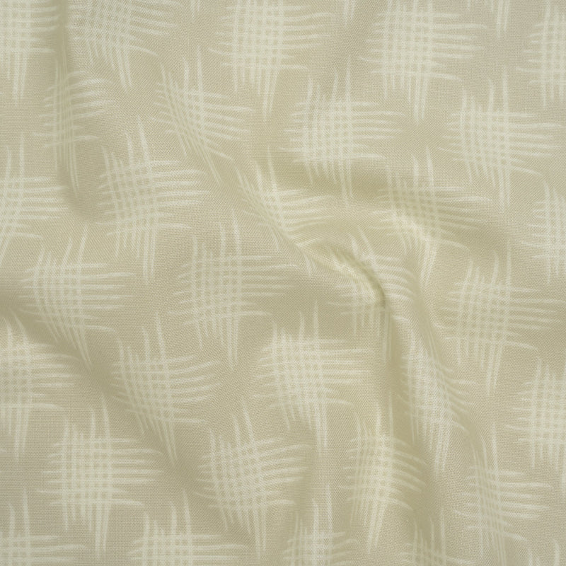 Printed Quilting Cotton by Heather Bailey for FIGO Studio - Dove Woven Grid Lines - Pop Sugar Collection