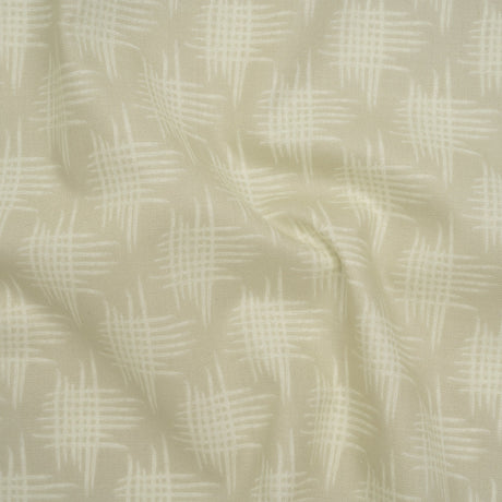 Printed Quilting Cotton by Heather Bailey for FIGO Studio - Dove Woven Grid Lines - Pop Sugar Collection