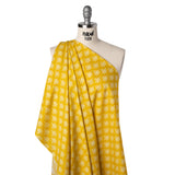 Printed Quilting Cotton by Heather Bailey for FIGO Studio - Lemon Woven Grid Lines- Pop Sugar Collection