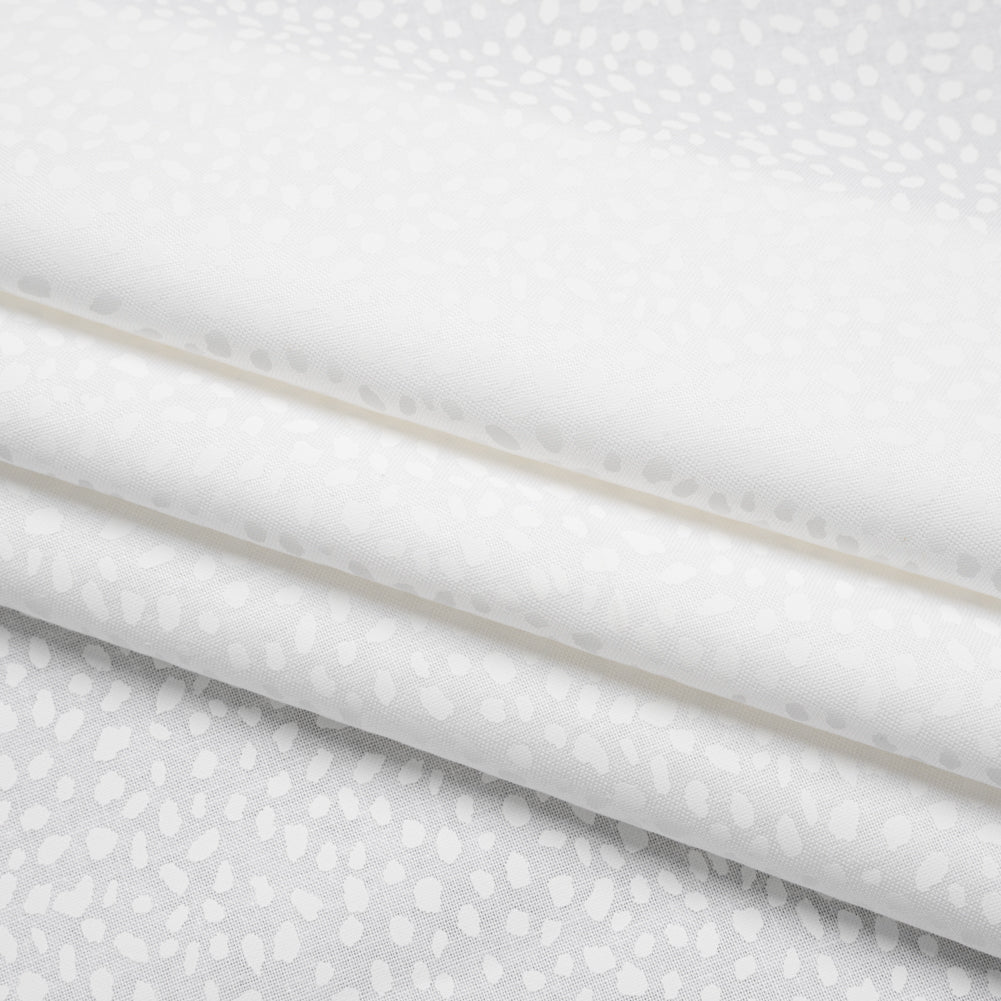 Printed Quilting Cotton by Ghazal Razavi for FIGO Studio - White on White Spotty - Dovetail Collection