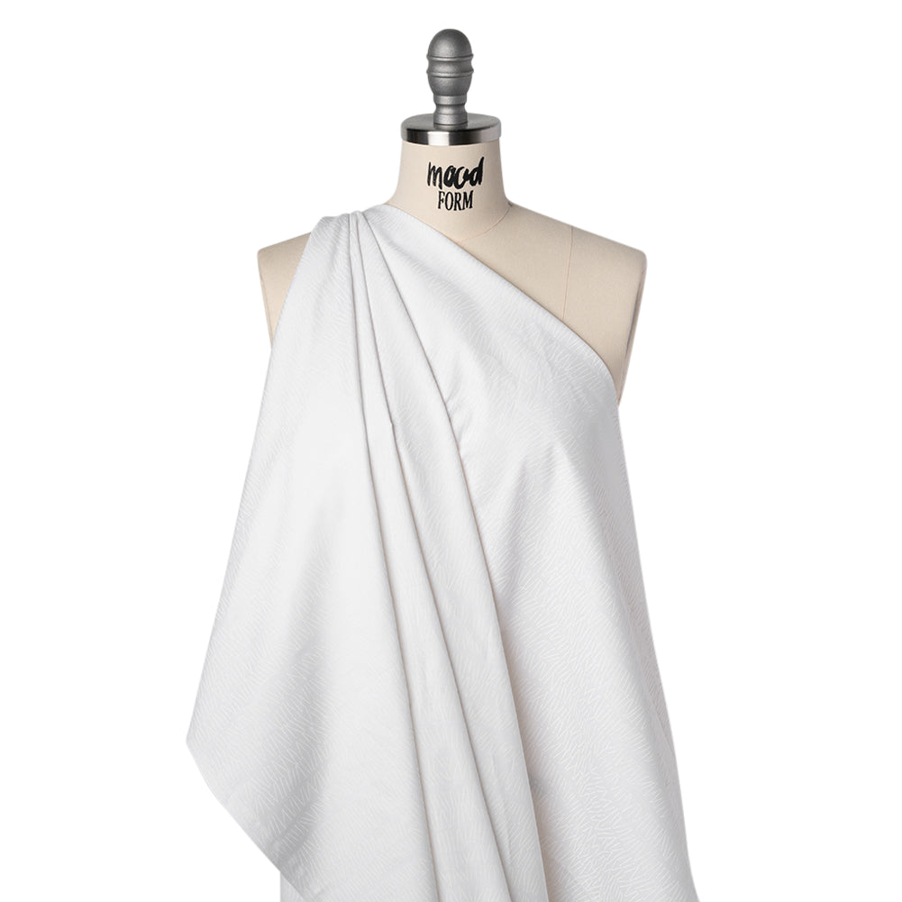 Printed Quilting Cotton by Ghazal Razavi for FIGO Studio - White on White Grass - Dovetail Collection