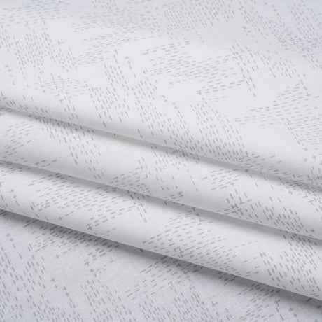 Printed Quilting Cotton by Ghazal Razavi for FIGO Studio - White and Gray Stitches - Dovetail Collection