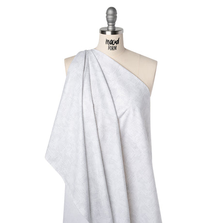 Printed Quilting Cotton by Ghazal Razavi for FIGO Studio - White and Gray Stitches - Dovetail Collection
