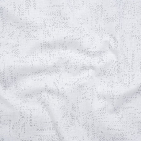 Printed Quilting Cotton by Ghazal Razavi for FIGO Studio - White and Gray Stitches - Dovetail Collection
