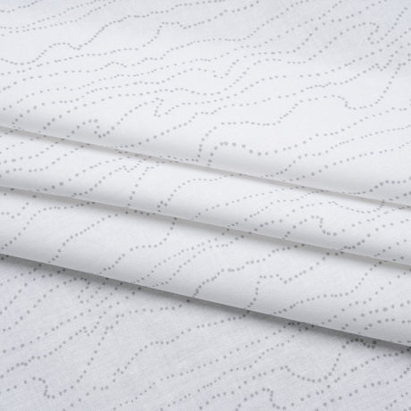 Printed Quilting Cotton by Ghazal Razavi for FIGO Studio - White and Gray Strings - Dovetail Collection