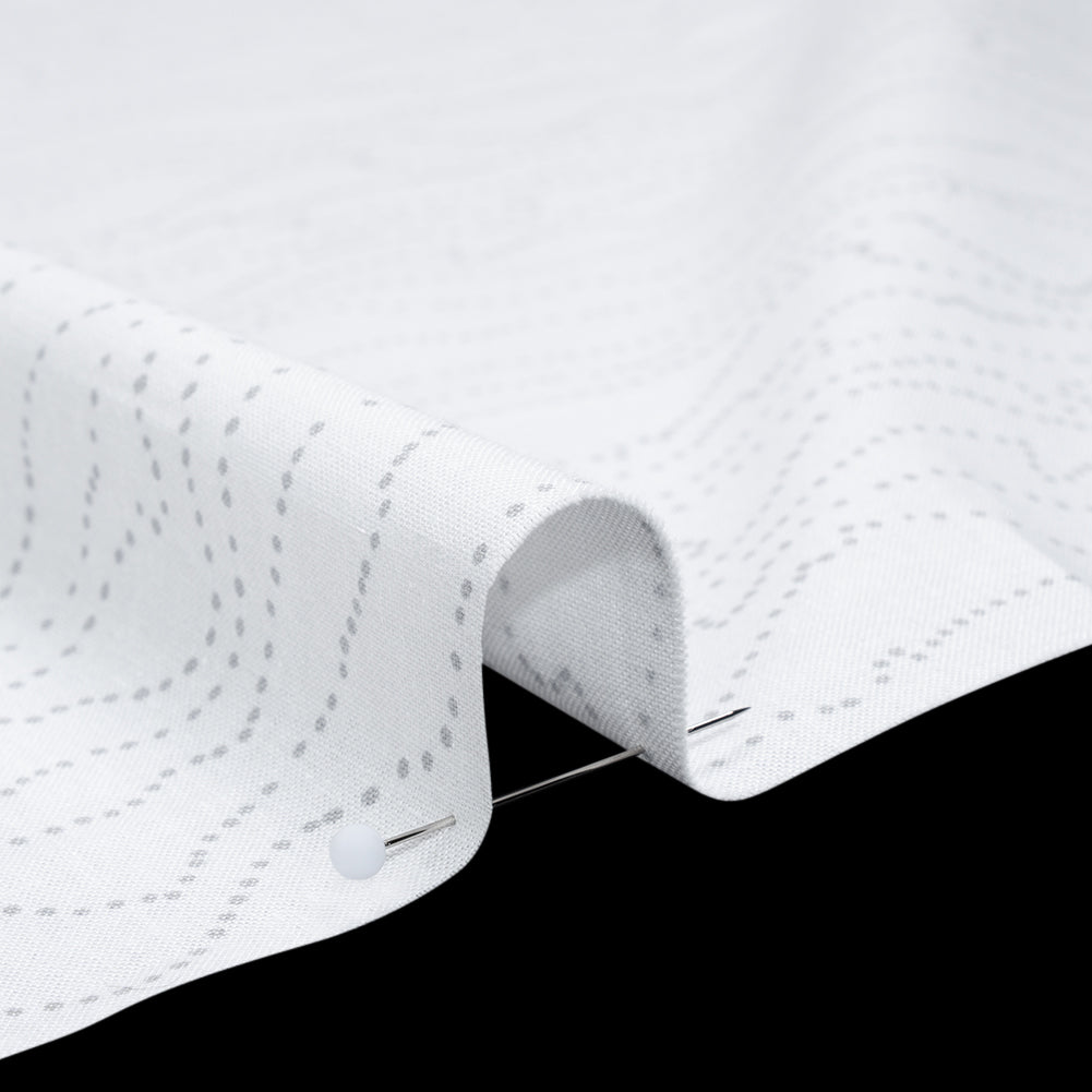 Printed Quilting Cotton by Ghazal Razavi for FIGO Studio - White and Gray Strings - Dovetail Collection