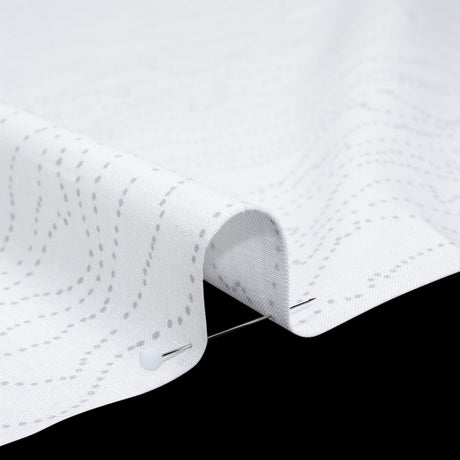 Printed Quilting Cotton by Ghazal Razavi for FIGO Studio - White and Gray Strings - Dovetail Collection