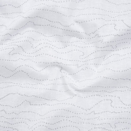 Printed Quilting Cotton by Ghazal Razavi for FIGO Studio - White and Gray Strings - Dovetail Collection