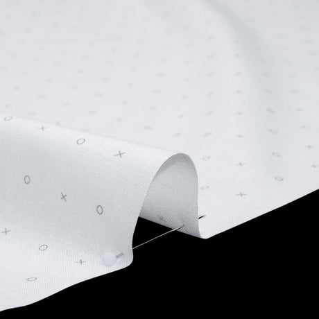 Printed Quilting Cotton by Ghazal Razavi for FIGO Studio - White and Gray XO Grid - Dovetail Collection