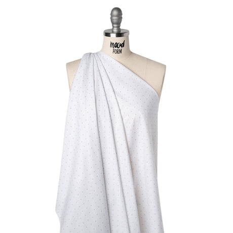 Printed Quilting Cotton by Ghazal Razavi for FIGO Studio - White and Gray XO Grid - Dovetail Collection