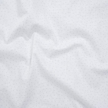 Printed Quilting Cotton by Ghazal Razavi for FIGO Studio - White and Gray Dashes- Dovetail Collection