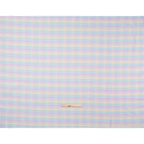 Printed Quilting Cotton by Ghazal Razavi for FIGO Studio - Pastel Rainbow and White Checks - Dovetail Collection