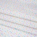 Printed Quilting Cotton by Ghazal Razavi for FIGO Studio - Pastel Rainbow and White Candy Dots - Dovetail Collection