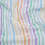 Printed Quilting Cotton by Ghazal Razavi for FIGO Studio - Pastel Rainbow and White Gummy Stripes - Dovetail Collection