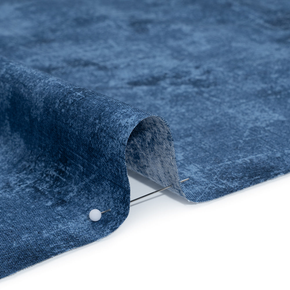 Printed Quilting Cotton by Northcott - Blue Jeans Painterly Texture - Canvas Collection