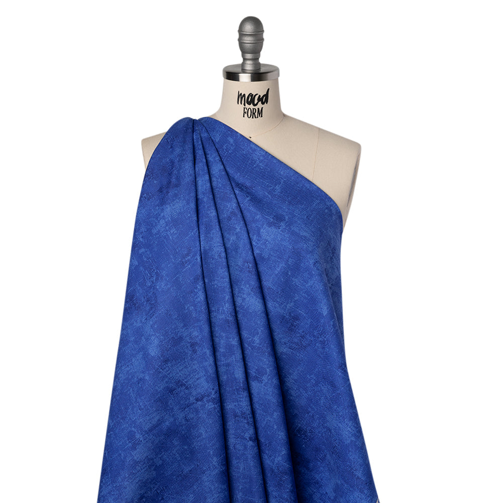 Printed Quilting Cotton by Northcott - Cobalt Painterly Texture - Canvas Collection