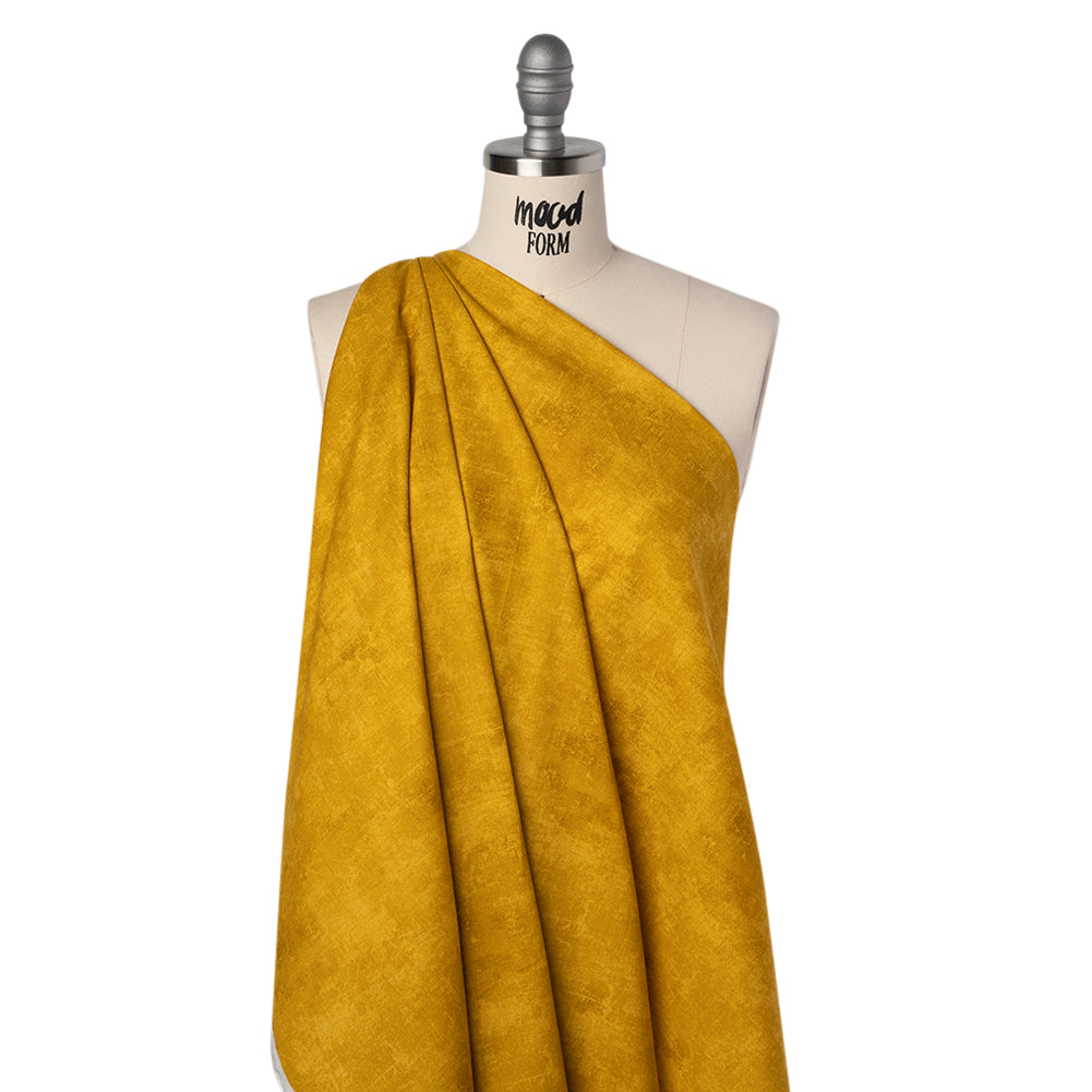 Printed Quilting Cotton by Northcott - Mustard Painterly Texture - Canvas Collection