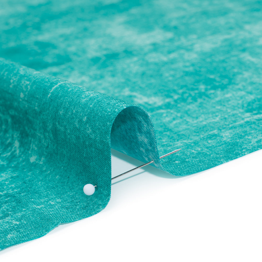 Printed Quilting Cotton by Northcott - Turquoise Painterly Texture - Canvas Collection