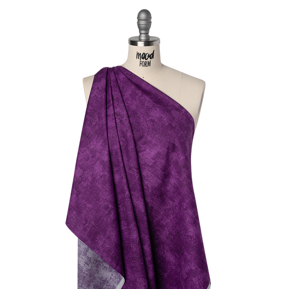 Printed Quilting Cotton by Northcott - Plum Painterly Texture - Canvas Collection