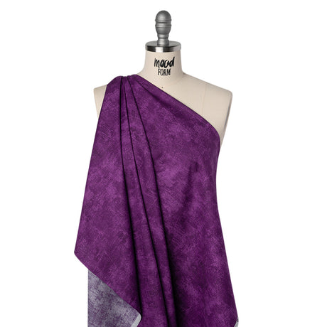 Printed Quilting Cotton by Northcott - Plum Painterly Texture - Canvas Collection