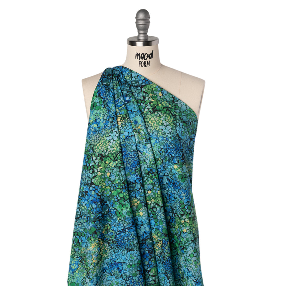 Printed Quilting Cotton by Northcott - Peacock Bubbles - Bliss Collection
