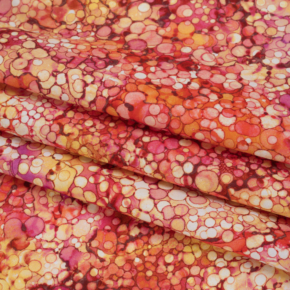 Printed Quilting Cotton by Northcott - Tahitian Sunset Bubbles - Bliss Collection