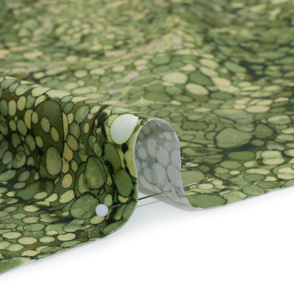 Printed Quilting Cotton by Northcott - Olive Bubbles - Bliss Collection