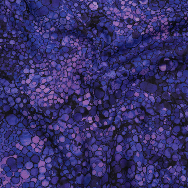 Printed Quilting Cotton by Northcott - Mardi Gras Bubbles - Bliss Collection