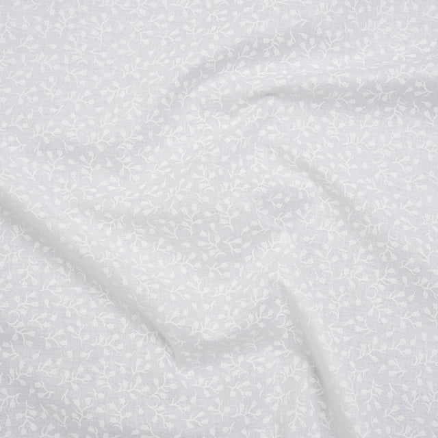 Printed Quilting Cotton by Patrick Lose for Northcott - White on White Baby's Breath Floral - Basically Black & White Collection