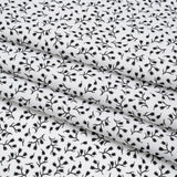 Printed Quilting Cotton by Patrick Lose for Northcott - Black on White Baby's Breath Floral - Basically Black & White Collection