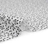 Printed Quilting Cotton by Patrick Lose for Northcott - Black on White Baby's Breath Floral - Basically Black & White Collection