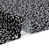 Printed Quilting Cotton by Patrick Lose for Northcott - White on Black Baby's Breath Floral - Basically Black & White Collection