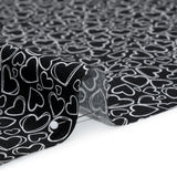 Printed Quilting Cotton by Patrick Lose for Northcott - White on Black Doodle Hearts - Basically Black & White Collection
