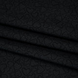 Printed Quilting Cotton by Patrick Lose for Northcott - Black on Black Doodle Hearts - Basically Black & White Collection