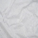 Printed Quilting Cotton by Patrick Lose for Northcott - White on White Groovy Garden Floral - Basically Black & White Collection