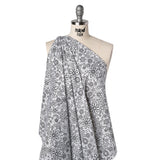 Printed Quilting Cotton by Patrick Lose for Northcott - Black on White Groovy Garden Floral - Basically Black & White Collection