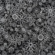 Printed Quilting Cotton by Patrick Lose for Northcott - Negative Groovy Garden Floral - Basically Black & White Collection