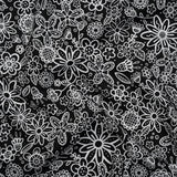 Printed Quilting Cotton by Patrick Lose for Northcott - Negative Groovy Garden Floral - Basically Black & White Collection