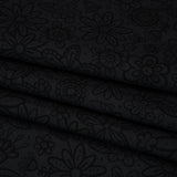 Printed Quilting Cotton by Patrick Lose for Northcott - Black on Black Groovy Garden Floral - Basically Black & White Collection